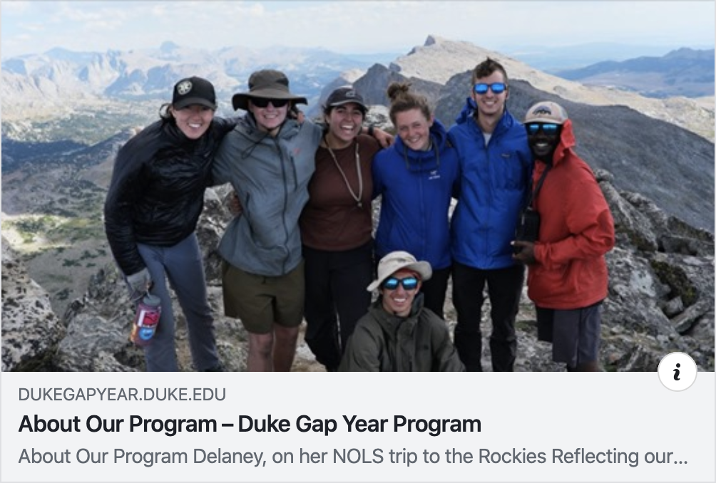 Duke Gap Year Program