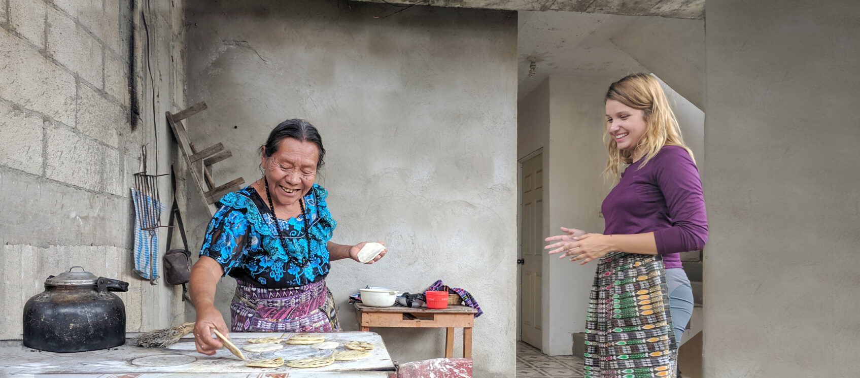 Women making tortillas